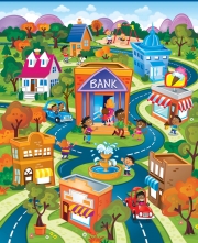 BANK CITY SCENE