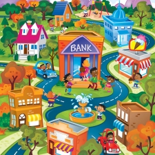 BANK CITY SCENE